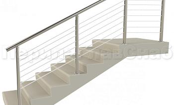 Заполнение из 7ми тросиков (тросик в оболочке) для крыльца в Новосибирске. Готовые проекты ПерилаГлавСнаб