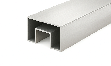Труба, 40х60, с пазом 24х24 мм под стекло, шлифованная (AISI 201) k824-4 купить в Новосибирске