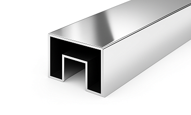 Труба Prima3+, 40х60х1.5 мм, с пазом 24х24мм под стекло, полировка 600GRIT, AISI 201 k824-5 купить в Новосибирске