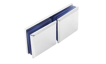 Коннектор для душевой кабины стекло-стекло 180° 45х45 мм латунь-хром, полированный t734 PC купить в Новосибирске