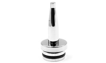 Наконечник палец (солдатик) с системой фиксации из алюминия в стойке Ø38.1х1.5 мм, полированный, нержавеющий (AISI 304) k041-2 купить в Новосибирске