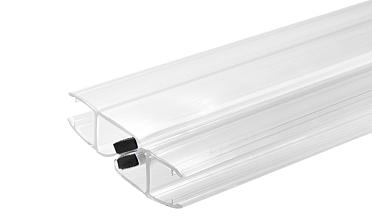 Комплект уплотнителей для стекла в душевую кабину для стекла 8 мм (2 шт.), прозрачный, стекло-стекло, с магнитом 90°/180°, 2200 мм t210-2 купить в Новосибирске