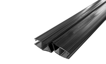 Комплект уплотнителей для стекла 8мм (2 шт.), стекло-стекло, с магнитом 135°, 2,2 м.черный прозрачный t208 BL купить в Новосибирске