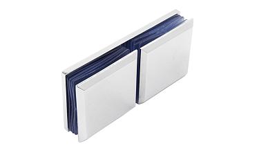 Коннектор для душевой кабины стекло-стекло 180° 45х45 мм цинк-хром полированный t734 PZn купить в Новосибирске