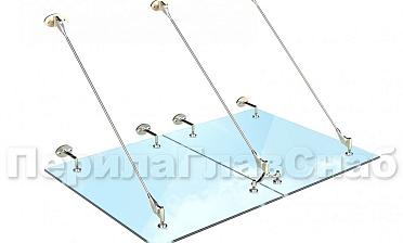 Комплект фурнитуры для козырька 1200х1800 (на вантах/тягах) k671-12-18 купить в Новосибирске