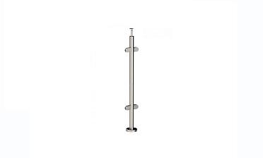 Стойка круглая Ø38.1: 4 штамп. стеклодержателя, полированная, высота 950 мм (AISI 201) k728 купить в Новосибирске