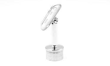 Наконечник палец с регулируемым ложементом под поручень Ø38.1-42.4 мм, на стойку Ø38.1х1.5 мм, литой, полированный, нержавеющий (AISI 304) k006-7 купить в Новосибирске