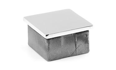 Заглушка для профильной трубы 40х40 мм, литая, полированная, хром (AISI 304) k224-3 купить в Новосибирске
