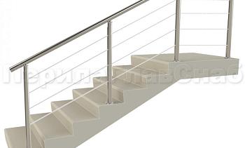 Заполнение из 4х тросиков (тросик в оболочке) для крыльца в Новосибирске. Готовые проекты ПерилаГлавСнаб