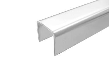 Профиль П-образный, L=2000 мм, t=1.5 мм, для стекла 16 мм, полир. (AISI 304) Ф-0457 купить в Новосибирске