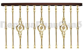 Латунные перила для лестниц серии – Деметра L05 в Новосибирске. Готовые проекты ПерилаГлавСнаб