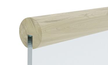 Поручень деревянный из Дуба Ø50мм С ПАЗОМ, премиум Ф-1163 купить в Новосибирске