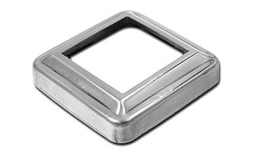 Низ стойки фигурный под трубу 40х40 мм, 64.5х64.5, высота 15 мм, полированный (AISI 304) k396 купить в Новосибирске