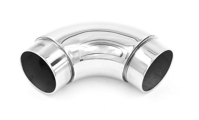 Отвод поручня под Ø42.4х1.5 мм, 90°, литой, полированный, с вставками (AISI 201) k383-3