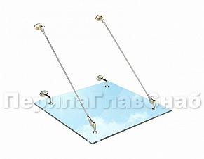 Готовые цельностеклянные козырьки купить в Новосибирске