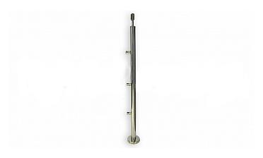 Стойка круглая Ø38.1: 3 ригеледержателя, полированная, высота 950 мм (AISI 304) k713 купить в Новосибирске