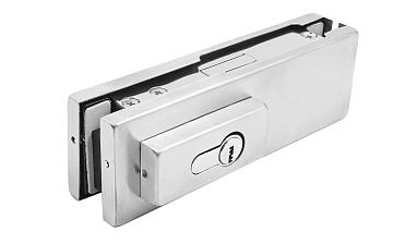 Замок для стеклянной двери центральный с прямоугольным ригелем, шлифованный, вырез 13 t152 SSS купить в Новосибирске