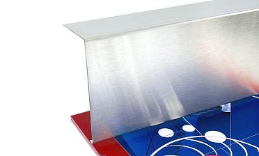 Накладка для крепления (тыльная/лицевая) из шлифованной нержавейки 1.0 мм длина 2,0 м k601-24 купить в Новосибирске