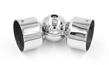 Поворот литой, внешний, регулируемый, "шар", под Ø50.8 мм, полированный AISI 304 k262 купить в Новосибирске