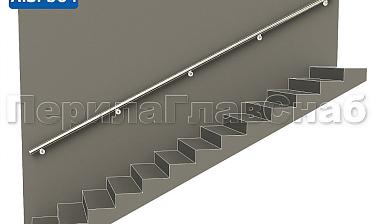 Готовый пристенный поручень с 5 держателями, длина 4300 мм (AISI 304) k730-43 купить в Новосибирске