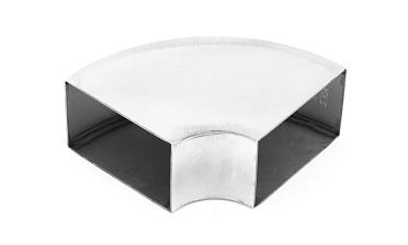 Отвод поручня под сварку 60х40х130x1.5  90°, полированный 600 Grit (AISI 304) k675 купить в Новосибирске