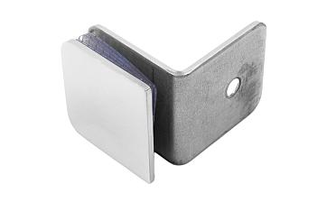 Коннектор для душевой кабины стена-стекло 90° 45х45 мм латунь-хром, полированный t722 PC купить в Новосибирске