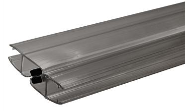 Комплект уплотнителей для стекла 8мм (2 шт.), полупрозрачный черный, стекло-стекло, с магнитом 90°/180°, 2,2 м t210-2 BL купить в Новосибирске