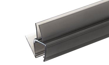 Уплотнитель для стекла 8мм, полупрозрачный черный, пол-стекло 2,2 м t206-2 BL  купить в Новосибирске