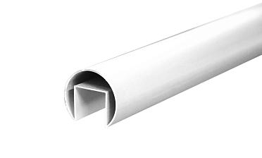 Труба  Ø42.4 мм, с пазом 24х24 мм, анодированный алюминий Фk820 AL купить в Новосибирске