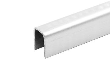Профиль П-образный, L=2500 мм, t=1 мм, для стекла 8 мм, шлиф. (AISI 304)  t115 SSS купить в Новосибирске