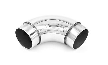 Отвод поручня под Ø42.4х1.5 мм, 90°, литой, полированный, с вставками (AISI 304) k383 купить в Новосибирске