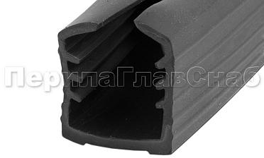 Уплотнитель в поручень с пазом 27х30 для стекла 8+8 мм, EPDM Фk307 купить в Новосибирске