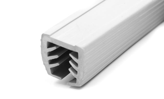 Уплотнитель в поручень с пазом 27х30 для стекла 10 мм, EPDM (палки 3 м) СЕРЫЙ Фk305-G 2