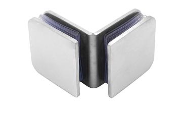 Коннектор для душевой кабины стекло-стекло 90° 45х45 мм шлифованный t725-2 SSS  купить в Новосибирске