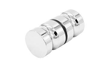 Ручка-кноб для двери 32х38 мм латунь-хром, полированная t692 PC купить в Новосибирске