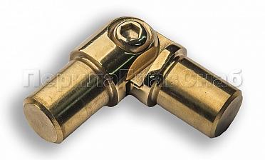 Поворот ригеля Ø16х1.5 мм, с двумя установочными штифтами, шарнирный, золото (AISI 304) k060-88 купить в Новосибирске