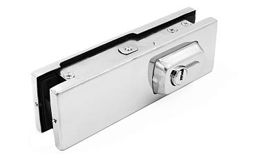 Замок для стеклянной двери угловой с круглым ригелем комплект, полированный t150 PSS купить в Новосибирске