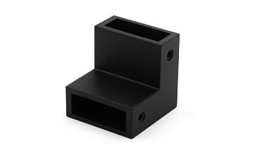 Соединитель труба-труба для трека 30х10 мм, 90°, нержавеющая сталь AISI 304, черная t460 BL купить в Новосибирске