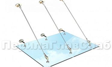 Комплект фурнитуры для козырька 1200х1500 (на вантах/тягах) k671-12-15 купить в Новосибирске