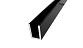 П-образный профиль 19x13, L=2200, под стекло 8 мм, алюминий анодированный в черный глянцевый t756 AND BL