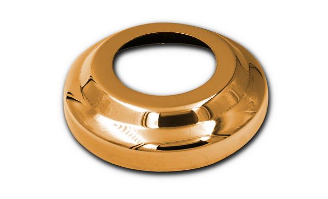 Низ стойки Ø38.1 мм, S=0.8 мм, внешний Ø78х12 мм, золото Фk007-88