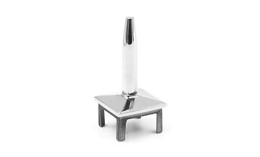 Наконечник палец (солдатик) на стойку из профильной трубы 40х40х1.5 мм, литой, усеченный, облегченный, полированный, нержавеющий AISI 304 k285-2 купить в Новосибирске