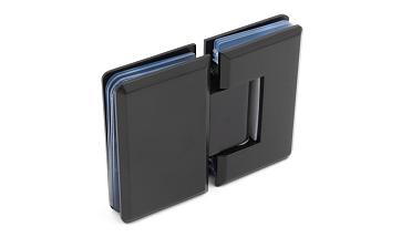 Петля для душевой кабины стекло-стекло 180°, 90*55, цинк, черн. t303 BZn купить в Новосибирске