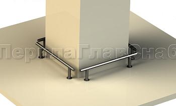 Защитный отбойник для автомобилей из черного металла в Новосибирске. Готовые проекты ПерилаГлавСнаб