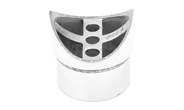 Наконечник седловина прямая 90° на стойку Ø50.8 мм, под поручень Ø50.8 мм, литая, полированная, AISI 304, k559 купить в Новосибирске