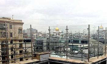 Ветрозащитное ограждение на стойках из нержавейки в Новосибирске. Готовые проекты ПерилаГлавСнаб