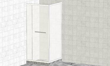 Комплект душевой с внутренней подвижной дверью, толщина стекла 8мм, 900х900х2000, aisi 304, полированная t470 PSS купить в Новосибирске