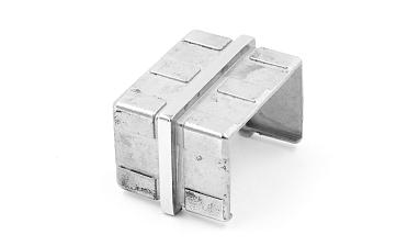 Соединитель для поручня с пазом 40х60 мм, полированный (AISI 304) k541 купить в Новосибирске