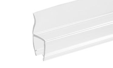 Уплотнитель для стекла в душевую кабину 8 мм, стекло-стекло 2200 мм жесткий ус t201 купить в Новосибирске