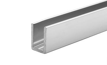П-образный профиль для неподвижных стекол 8 мм, 19x13, L=2200, алюминий полированный t756 AL купить в Новосибирске